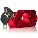 Red Motorcycle Bicycle Handlebar Throttle Grip Lock Anti-theft Brake Level Lock