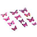 12pcs PVC Butterfly Wall Stickers Wedding Party Butterflies Deor Rose Red