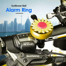 Aluminum Alloy Flower Bike Bicycle Handlebar Horn Sunflower Bell(Yellow)