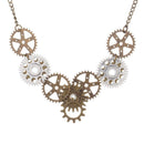 Retro Steampunk Multi-Gears Gears Clock Watch Pendant Necklace Earrings Sets