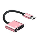 2 in1 Type-C to 3.5mm Headphone Jack Adaptor/Connector Charger, Earphone Au G5M1