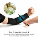 1 pair Arm Protection Sleeve Anti-Cut Steel wire Gardening Butcher Glass Fa F6E6