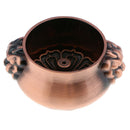 Retro Copper Alloy Incense Stick Burner Holder Flower Pattern Lion Head Bowl