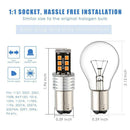 One Pair 1157 15SMD 2835 LED Auto Bulb Car Brake Lamp Turn Signal Light