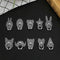 Universal transparent mobile phone finger ring holder stand random