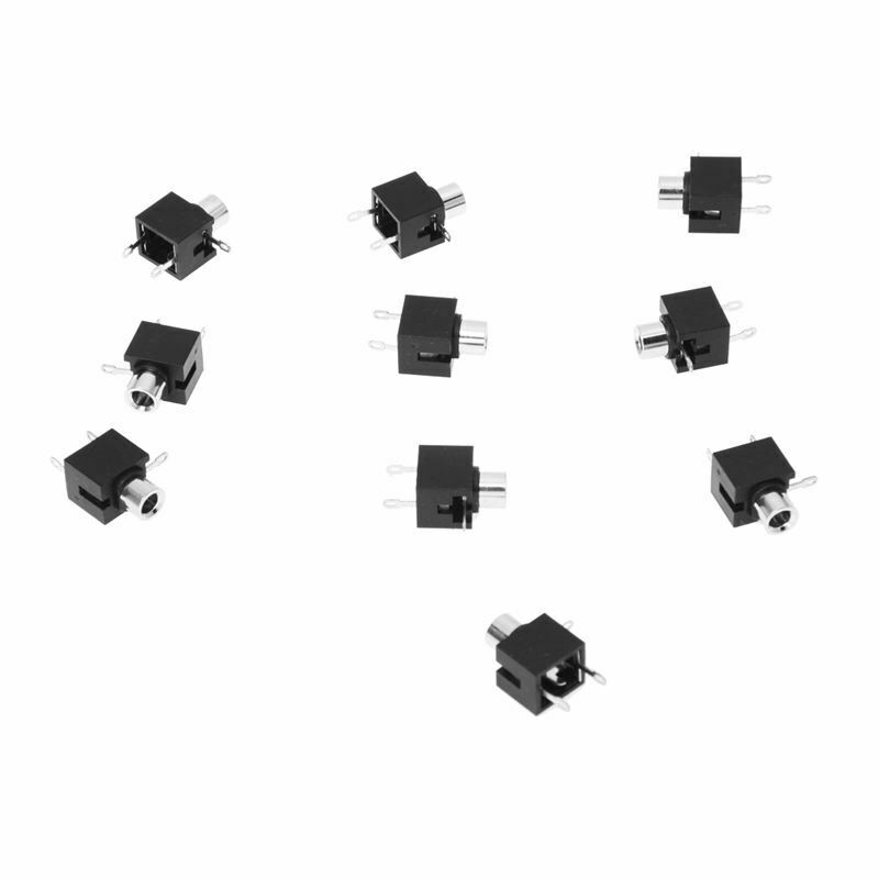 10 Pcs Panel PCB Female 3.5mm Headphone Jack Audio Connector K2N5