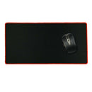 Black Anti-Slip Laptop Computer Gaming Mouse Pad Keyboard Mat with Red-dege