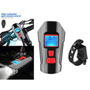 Bicycle Headlight LED Rechargeable Bike Plastic w/ Horn Deluxe Edition Red USB