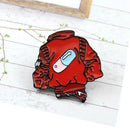 Creative Red Geometric Brooches Capsule Badges Jacket Backpack Decor Gift A