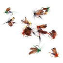 12 pcs Butterfly Design Dry Fly Fishing Bait Hook Accessories