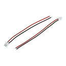 10pcs black red JST XH2.54-2P connector cable, cable length 100mm J6B8