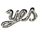 Letter Patches Crystal Beaded Applique Clothing Paste For Clothes Bags Pants