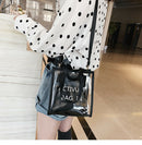 Fashion Women Transparent Bag Clear Pvc Small Tote Messenger Bags Holograph
