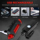 USB  Rechargeable LED Bicycle Headlight Bike Head Light Front Rear Lamp Cycling