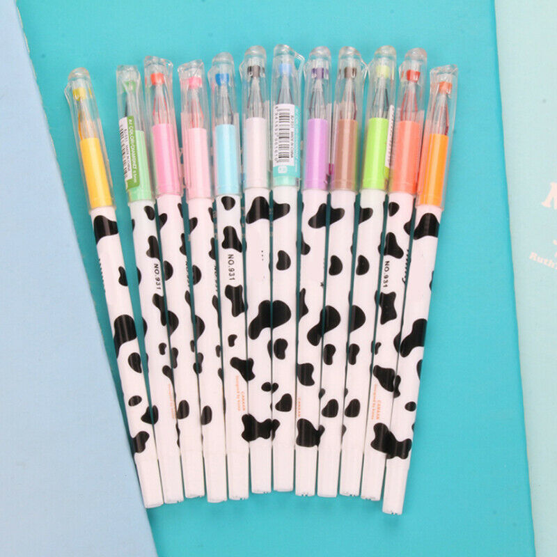 #12 Color Gel Pens Set School Art Student Supplies Coloring Drawing Pen 0.5mm