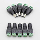10x12V male + female 2.1x5.5mm DC Power Plug Jack adapter connector for CCTV_ Lt