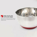 Silicone handle stainless steel non-slip scale mixing bowl salad bowl