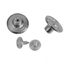 50x 17mm NO-SEW Hammer On Metal Star Jeans Buttons Rivet DIY Repair Trousers