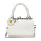 Alligator PU Crossbody Bag Women Daisy Chain Mini Shoulder Handbag (White)