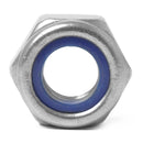 125pcs 304 Stainless Steel Hexagon Lock Nuts Nylon Insert Self Locking Nuts