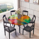 2Pcs 1.2m Elastic Edged Table Cover Round Tablecloth for Party Dinners