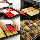 1 PCS Red Silicone Waffles Mold For Oven Waffle mold mold Tool Cake Kit' T5Q7