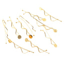 10Pcs Metal Hairpin Minimalist Style Waved Shape Clips Barrette for Women