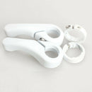 Bike Bicycles Cycling Ergonomic Lock-On Handlebar Grips Bar Ends White