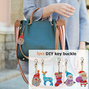 5pcs DIY Full Drill Special Shaped Diamond Painting Key Ring Christmas Gift