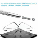 1X(Eyeglass Repair Kit With 25Pcs Precision Eyeglass Screwdriver Set And 10