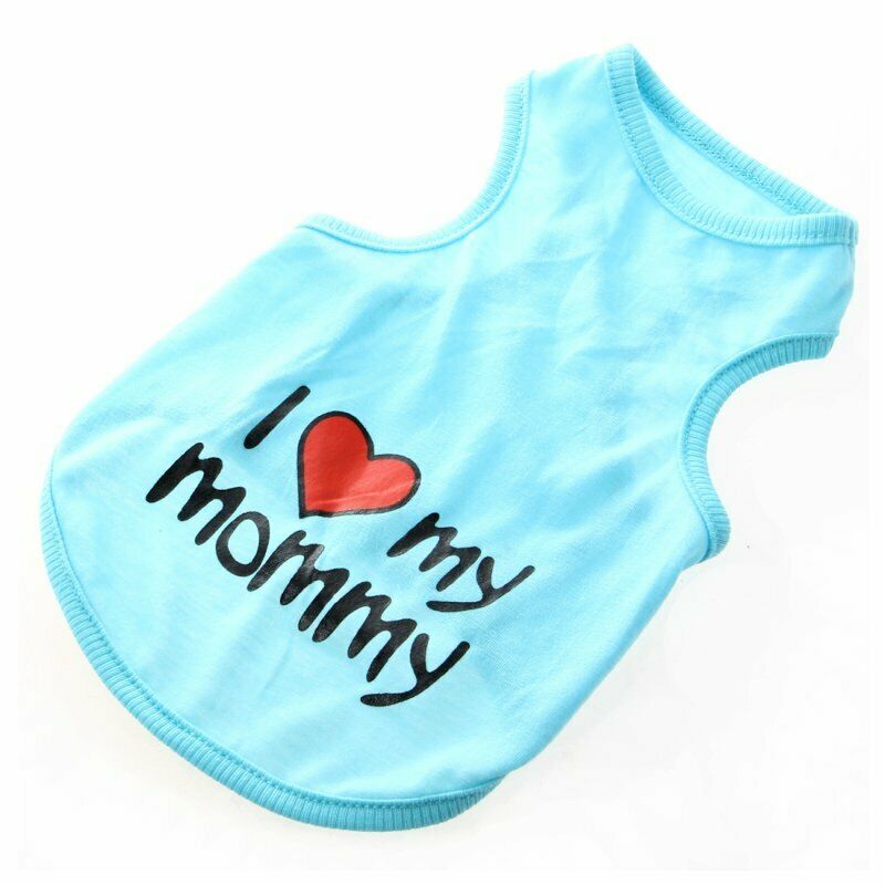 Fashion Cool Clothes Lover Vest T-Shirt for Puppy Dog Cat-Blue L