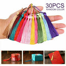 30Pcs Silky Tassels 13cm For Craft Sewing Costume Decor (8cm Tassel 5cm Loop)