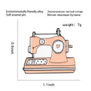 Cartoon Sewing Machine Brooches Enamel Badge Jacket Clothing Backpack Pins A