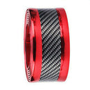 2x 2.5M*5cm Car Door Sill Scuff Pedal Protector Strips Red Sides Carbon Fiber