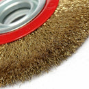 1Pcs 8 Inch 200mm Steel Flat Wire Wheel Brush with 10pcs Adaptor Rings For  D1F6