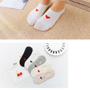 Leisure Minimalist Shallow Mouth Solid Color Short Sock Love Pattern Breath