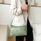 Alligator Pattern Women Shoulder Totes Bag Retro PU Clutch Handbag (Green)