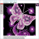 Butterfly Painting 5D Diamond Mosaic Embroidery DIY Cross Stitch(Rose Red)