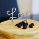 Letter Love-Pattern Cake Topper Decoration for Wedding/Engagement/Birthday
