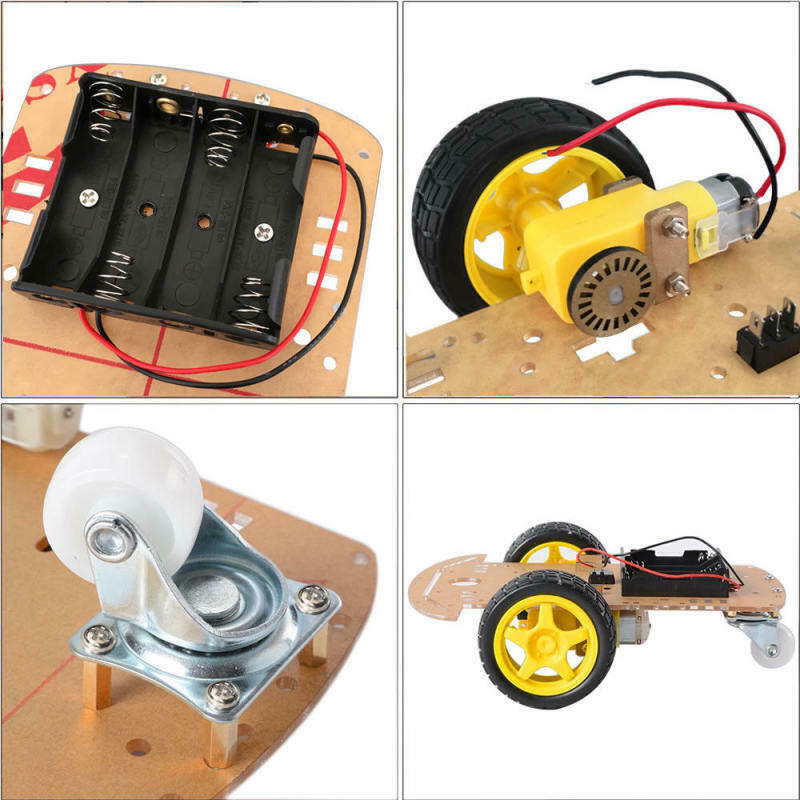 2WD Smart Motor Robot Car Chassis Battery Box Set Speed Encoder for Arduino QOK