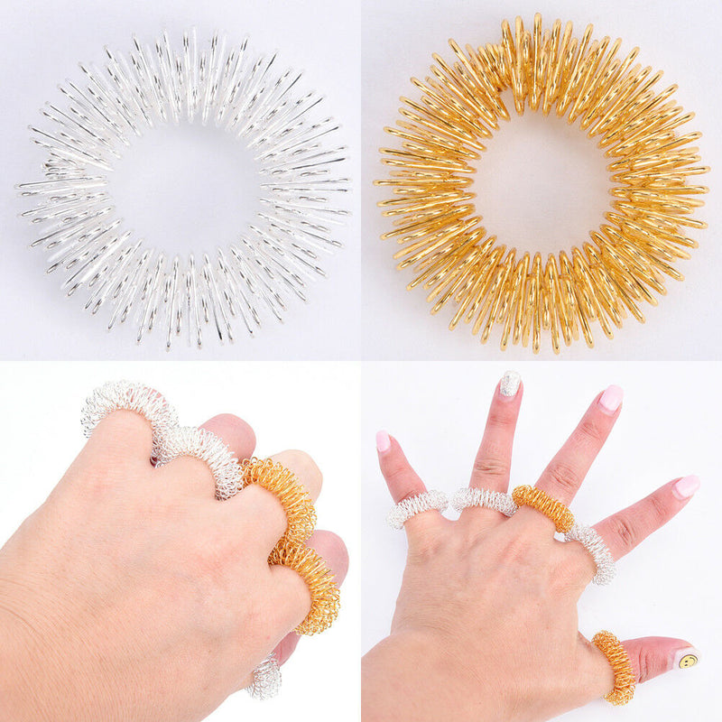 5 PCS Finger Massage Ring Acupuncture Rings Health Care Body Massager D Bj