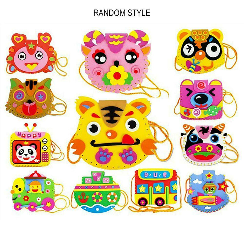 Children DIY Cartoon Bags EVA Handmade Bag Kindergarten Craft Material Pack