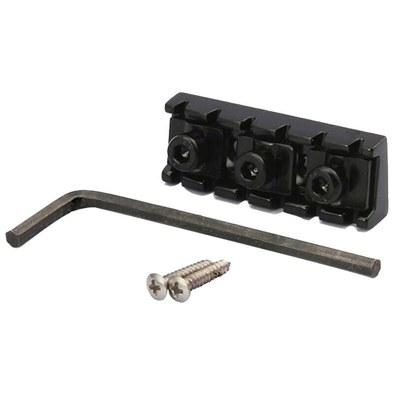 Chrome 42mm Alloy Locking Nut Wrench Screws Black For Guitar Parts Replacem