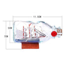 Glass Pirate Ship Sailing Boat Wishing Drift Bottle Home Office Welt  Xmas Gift
