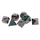 7x Black Nickel D4 D20 Multiple Dice for RPG MTG Gaming Players with