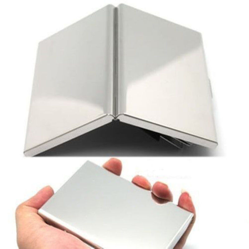 Men Stainless Steel Pocket Credit ID Card Mini Wallet Holder Pocket Case Box3C