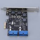 New USB 3.0 PCIE Card - USB Internal Header Expansion Card with 15 Pin SATA