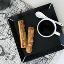 Iron Snacks Platter Jewelry Cosmetics Display Organizer Tray Black Square L