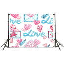 Love Red Heart Photo Backdrop Studio Room Background for Valentine Day