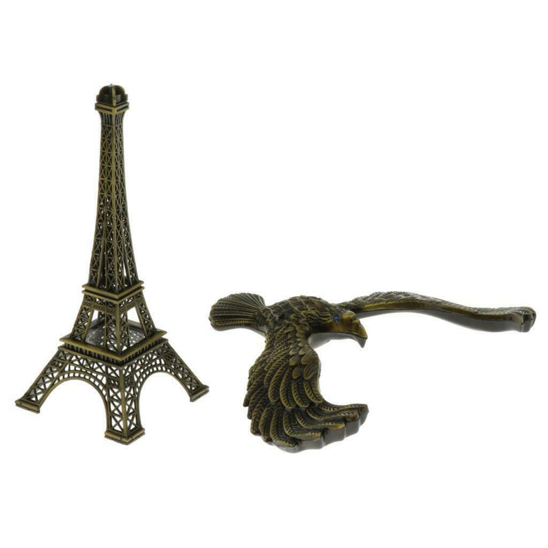 Creative Iron Tower Balance Eagle Statue Gift DIY Craft bronze 20cm